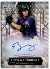 Benny Montgomery [Wave] #PA-BM Baseball Cards 2022 Bowman Sterling Prospect Autographs Prices