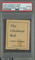 The Cincinnati Reds [World Champs] Baseball Cards 1940 Cincinnati Reds Team Issue Prices