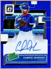 Gabriel Moreno [Blue Mojo] #RPS-GM Baseball Cards 2022 Panini Donruss Optic Rated Prospects Signatures Prices