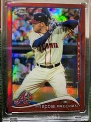 Freddie Freeman [Red Refractor] #146 Baseball Cards 2014 Topps Chrome Prices