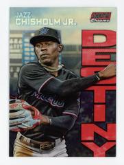 Jazz Chisholm Jr. [Red] #4B Baseball Cards 2022 Stadium Club Chrome Dynasty and Destiny Prices
