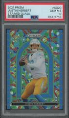 Justin Herbert Football Cards 2021 Panini Prizm Stained Glass Prices