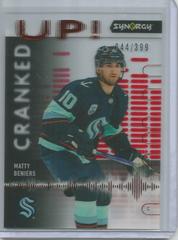 Matty Beniers [Red] #CU-BE Hockey Cards 2022 Upper Deck Synergy Cranked Up Prices