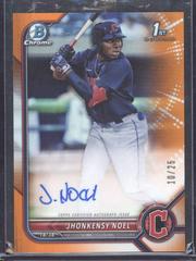 Jhonkensy Noel [Orange Refractor] #CPA-JN Baseball Cards 2022 Bowman Chrome Prospect Autographs Prices