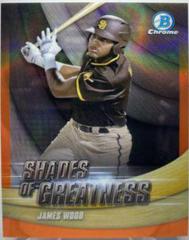 James Wood [Orange] #SG-17 Baseball Cards 2022 Bowman Chrome Shades of Greatness Prices