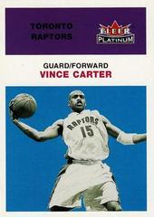 Vince Carter Basketball Cards 2001 Fleer Platinum Prices