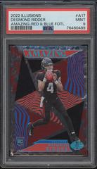 Desmond Ridder [Red Blue] #A-17 Football Cards 2022 Panini Illusions Amazing Prices