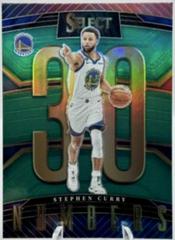 Stephen Curry [Green] #5 Basketball Cards 2022 Panini Select Numbers Prices