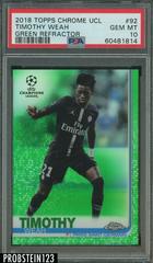 Timothy Weah [Green Refractor] Soccer Cards 2018 Topps Chrome UEFA Champions League Prices