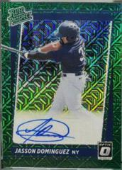 Jasson Dominguez [Green Mojo] Baseball Cards 2021 Panini Donruss Optic Rated Prospect Signatures Prices