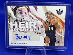 Blake Wesley [Violet] #HA-BSS Basketball Cards 2022 Panini Court Kings Heir Apparent Prices