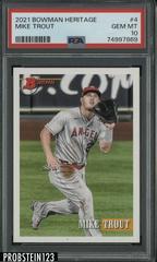Mike Trout #4 Baseball Cards 2021 Bowman Heritage Prices