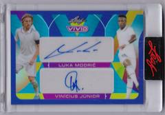 Luka Modric , Vinicius Junior Soccer Cards 2022 Leaf Vivid Dual Autographs Prices