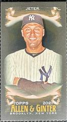 Derek Jeter [Mini Black] #133 Baseball Cards 2021 Topps Allen & Ginter X Prices