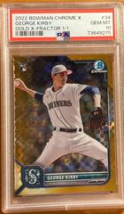 George Kirby [X Gold] #34 Baseball Cards 2022 Bowman Chrome Prices