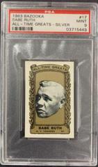 Babe Ruth [Silver] #17 Baseball Cards 1963 Bazooka All Time Greats Prices