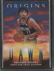 Shaedon Sharpe #2 Basketball Cards 2022 Panini Origins Dawn Prices