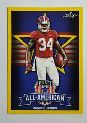 Damien Harris [Gold] #77 Football Cards 2019 Leaf Draft Prices