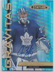 Jack Campbell [Autograph Blue] #G-24 Hockey Cards 2021 Upper Deck Stature Gravitas Prices