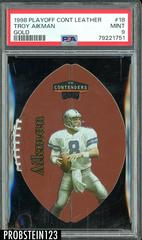 Troy Aikman [Gold] Football Cards 1998 Playoff Contenders Leather Prices