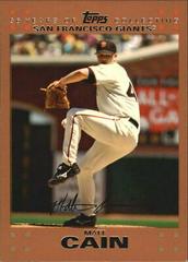Matt Cain #187 Baseball Cards 2007 Topps Prices