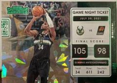 Giannis Antetokounmpo [Cracked Ice] Basketball Cards 2021 Panini Contenders Game Night Ticket Prices