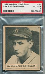 Charlie Gehringer #42 Baseball Cards 1936 World Wide Gum Prices