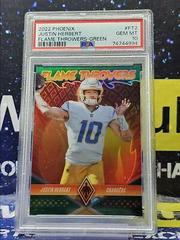 Justin Herbert [Green] #FT-2 Football Cards 2022 Panini Phoenix Flame Throwers Prices
