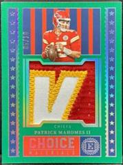 Patrick Mahomes II [Emerald] #CHM-13 Football Cards 2022 Panini Encased Choice Materials Prices