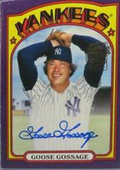 Goose Gossage [Purple] Baseball Cards 2022 Topps Archives 1972 Fan Favorites Autographs Prices