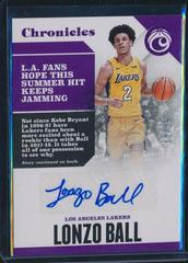 Lonzo Ball [Pink] #CA-LBL Basketball Cards 2017 Panini Chronicles Autographs Prices