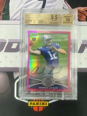 Andrew Luck [Passing Autograph Pink Refractor] Football Cards 2012 Topps Chrome Prices