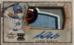 Aaron Sabato [Bronze] Baseball Cards 2020 Leaf Trinity Patch Autographs Prices