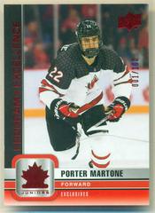 Porter Martone [Exclusives] #128 Hockey Cards 2023 Upper Deck Team Canada Juniors Prices