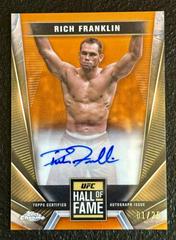 Rich Franklin [Orange Refractor] #HFA-RFR Ufc Cards 2024 Topps Chrome UFC Hall of Fame Autograph Prices