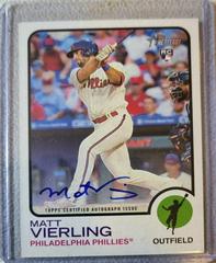 Matt Vierling #ROA-MV Baseball Cards 2022 Topps Heritage Real One Autographs Prices