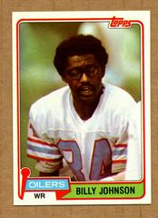 Billy Johnson #518 Football Cards 1981 Topps Prices