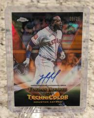 Yordan Alvarez [Orange] Baseball Cards 2023 Topps Chrome in Technicolor Autographs Prices