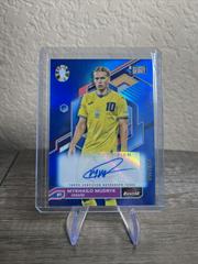 Mykhailo Mudryk [Blue Refractor] #BCA-MM Soccer Cards 2023 Topps Finest Road to UEFA EURO Autograph Prices