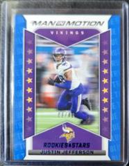 Justin Jefferson [True Blue] Football Cards 2022 Panini Rookies & Stars Man In Motion Prices
