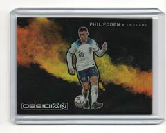 Phil Foden #4 Soccer Cards 2022 Panini Obsidian Black Colorblast Prices