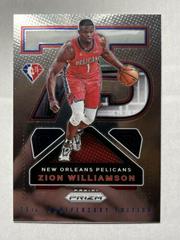 Zion Williamson #13 Basketball Cards 2021 Panini Prizm NBA 75th Anniversary Logo Prices