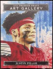 Justin Fields #AG-9 Football Cards 2021 Sage Premier Draft Art Gallery Prices