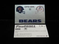 Super Bowl XX [Foil] Football Cards 1989 Panini Sticker Prices