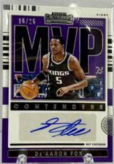 De'Aaron Fox #MVP-DAF Basketball Cards 2021 Panini Contenders MVP Autographs Prices