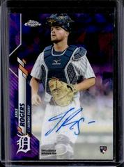 Jake Rogers [Purple Refractor] Baseball Cards 2020 Topps Chrome Sapphire Rookie Autograph Prices