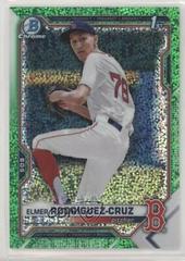 Elmer Rodriguez Cruz [Green Sparkle Refractor] Baseball Cards 2021 Bowman Draft Chrome Prices