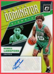 Romeo Langford [Gold] Basketball Cards 2019 Panini Donruss Optic Rookie Dominator Signatures Prices