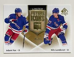 Adam Fox, Nils Lundkvist [Limited] Hockey Cards 2021 SP Authentic Future Icons Prices