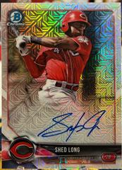 Shed Long [Orange Refractor] Baseball Cards 2018 Bowman Mega Box Chrome Autographs Prices